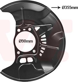 Van Wezel 5474371 - Отражатель, защита, тормозной диск abcparts.ee