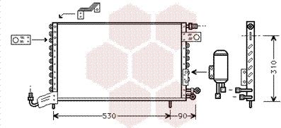 Van Wezel 58005142 - Конденсатор кондиционера abcparts.ee