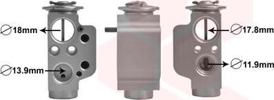 Van Wezel 58001367 - Расширительный клапан, кондиционер abcparts.ee
