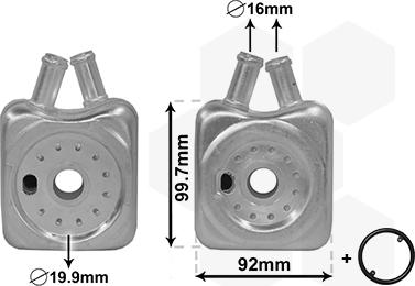Van Wezel 58003215 - Масляный радиатор, двигательное масло abcparts.ee