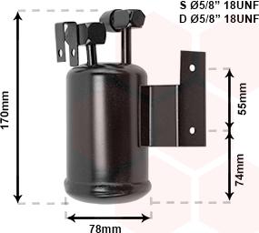 Van Wezel 5800D017 - Осушитель, кондиционер abcparts.ee