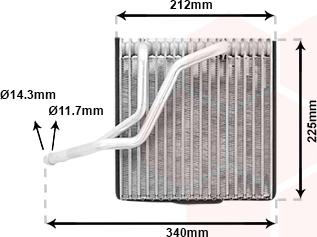 Van Wezel 5800V030 - Испаритель, кондиционер abcparts.ee