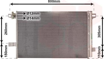 Van Wezel 58015704 - Конденсатор кондиционера abcparts.ee
