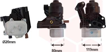 Van Wezel 58013733 - Масляный радиатор, двигательное масло abcparts.ee