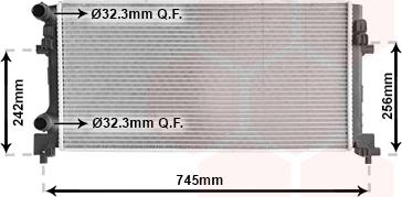 Van Wezel 58012340 - Радиатор, охлаждение двигателя abcparts.ee