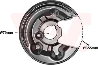 Van Wezel 5839374 - Отражатель, защита, тормозной диск abcparts.ee