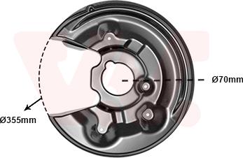 Van Wezel 5839373 - Отражатель, защита, тормозной диск abcparts.ee