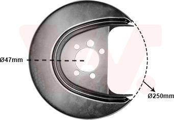 Van Wezel 5829374 - Отражатель, защита, тормозной диск abcparts.ee
