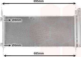 Van Wezel 53005786 - Конденсатор кондиционера abcparts.ee