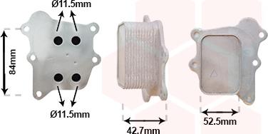 Van Wezel 52013700 - Масляный радиатор, двигательное масло abcparts.ee