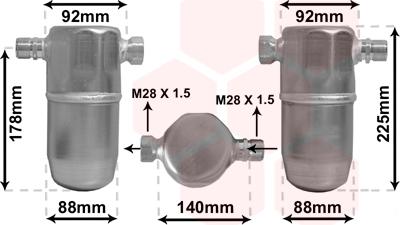 Van Wezel 0300D154 - Осушитель, кондиционер abcparts.ee