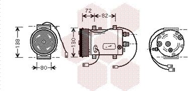 Van Wezel 0300K003 - Компрессор кондиционера abcparts.ee