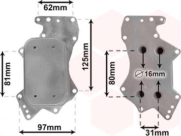 Van Wezel 03013701 - Масляный радиатор, двигательное масло abcparts.ee
