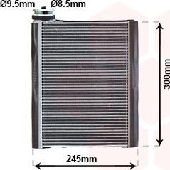Van Wezel 0301V700 - Испаритель, кондиционер abcparts.ee