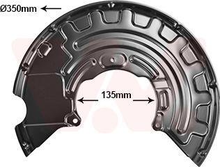 Van Wezel 0332371 - Отражатель, защита, тормозной диск abcparts.ee