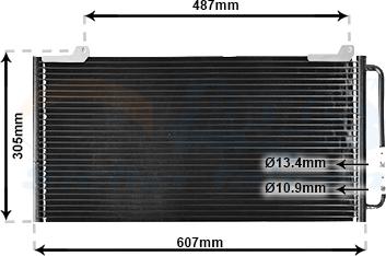 Van Wezel 02005139 - Конденсатор кондиционера abcparts.ee