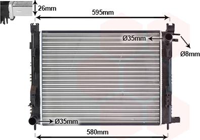 Van Wezel 15012008 - Радиатор, охлаждение двигателя abcparts.ee