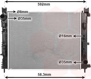 Van Wezel 15012700 - Радиатор, охлаждение двигателя abcparts.ee