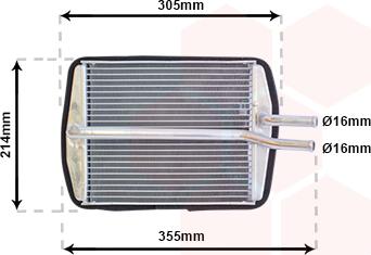 Van Wezel 18006216 - Теплообменник, отопление салона abcparts.ee