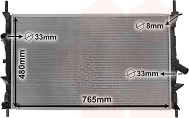 Van Wezel 18012706 - Радиатор, охлаждение двигателя abcparts.ee