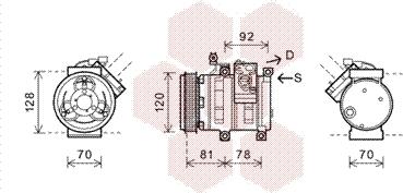 Van Wezel 8100K099 - Компрессор кондиционера abcparts.ee