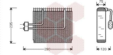 Van Wezel 8200V002 - Испаритель, кондиционер abcparts.ee
