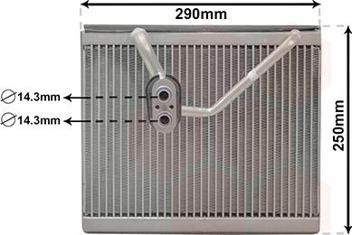 Van Wezel 8201V702 - Испаритель, кондиционер abcparts.ee