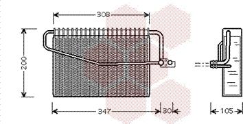 Van Wezel 3000V329 - Испаритель, кондиционер abcparts.ee