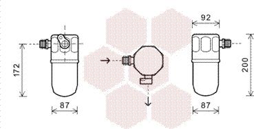 Van Wezel 3700D563 - Осушитель, кондиционер abcparts.ee