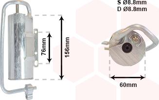 Van Wezel 3700D335 - Осушитель, кондиционер abcparts.ee