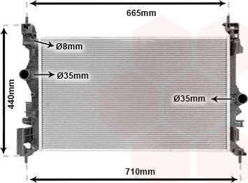 Van Wezel 37012715 - Радиатор, охлаждение двигателя abcparts.ee
