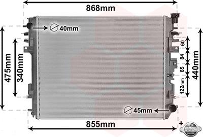 Van Wezel 20012708 - Радиатор, охлаждение двигателя abcparts.ee