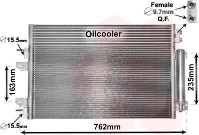 Van Wezel 21005060 - Конденсатор кондиционера abcparts.ee