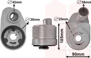 Van Wezel 28003136 - Масляный радиатор, двигательное масло abcparts.ee
