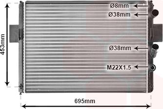 Van Wezel 28002061 - Радиатор, охлаждение двигателя abcparts.ee