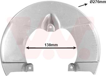 Van Wezel 2813371 - Отражатель, защита, тормозной диск abcparts.ee