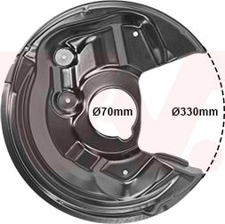Van Wezel 7606373 - Отражатель, защита, тормозной диск abcparts.ee