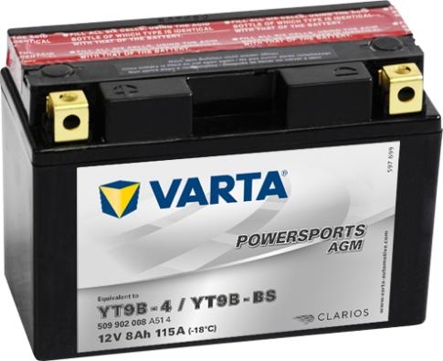 Varta 508902012I314 - Стартерная аккумуляторная батарея, АКБ abcparts.ee