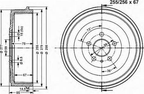 VEMA 801004 - Тормозной барабан abcparts.ee