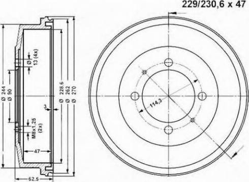 VEMA 801130 - Тормозной барабан abcparts.ee