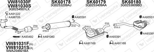 Veneporte 600246 - Система выпуска ОГ abcparts.ee