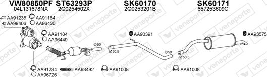 Veneporte 600236 - Система выпуска ОГ abcparts.ee