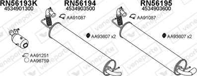 Veneporte 080014 - Система выпуска ОГ abcparts.ee