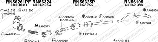 Veneporte 250685 - Система выпуска ОГ abcparts.ee