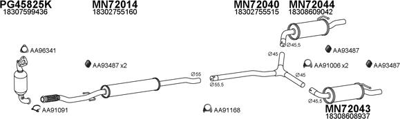 Veneporte 720027 - Система выпуска ОГ abcparts.ee