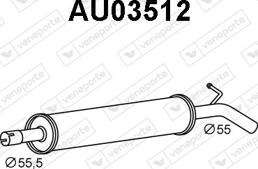 Veneporte AU03512 - Предглушитель выхлопных газов abcparts.ee