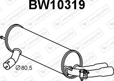 Veneporte BW10319 - Глушитель выхлопных газов, конечный abcparts.ee