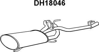 Veneporte DH18046 - Глушитель выхлопных газов, конечный abcparts.ee