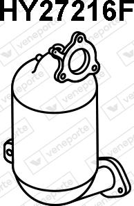 Veneporte HY27216F - Сажевый / частичный фильтр, система выхлопа ОГ abcparts.ee