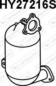 Veneporte HY27216S - Сажевый / частичный фильтр, система выхлопа ОГ abcparts.ee